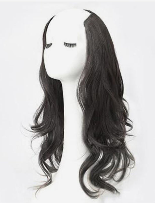 Artifice 5 Clips 24" Curly/Wavy Half Head Hair Extension Natural Dark Brown