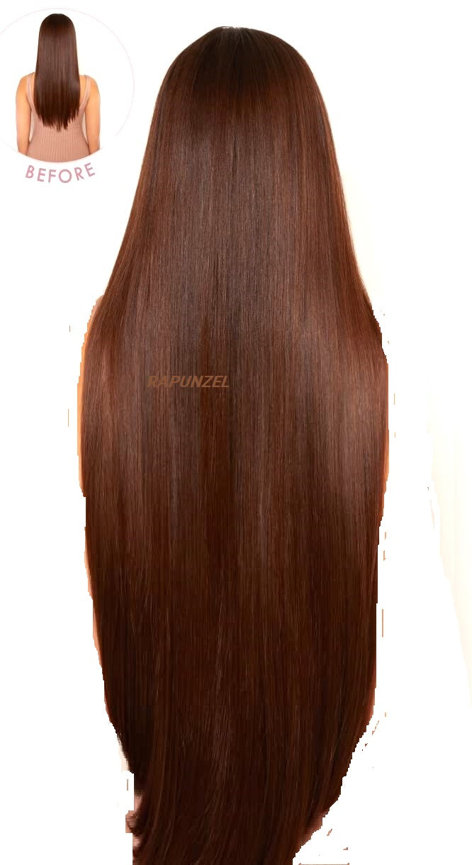 Artifice 5 Clip 42 Inches Straight Clip in Hair Extensions for Women Natural Soft Clip on Extensions Synthetic Thick Hairs for Any Event for Girls Hair Extension Ruby Fusion