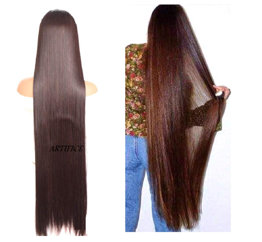 Artifice 5 Clip 42 Inches Straight Clip in Hair Extensions for Women Natural Soft Clip on Extensions Synthetic Thick Hairs for Any Event for Girls Hair Extension Ruby Fusion